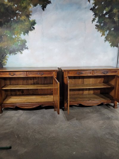 Coppia di buffet in noce Art Nouveau