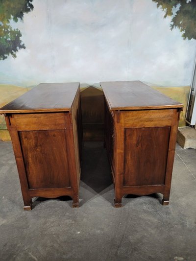 Coppia di buffet in noce Art Nouveau
