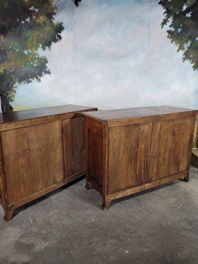 Coppia di buffet in noce Art Nouveau