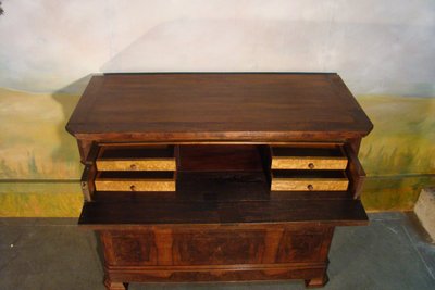 Cassettiera in noce d'epoca Luigi Filippo