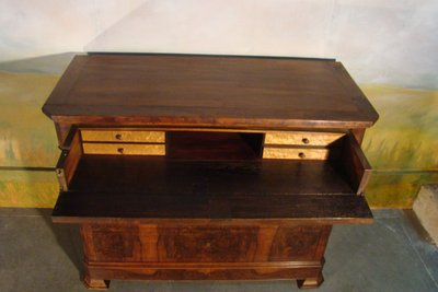 Cassettiera in noce d'epoca Luigi Filippo