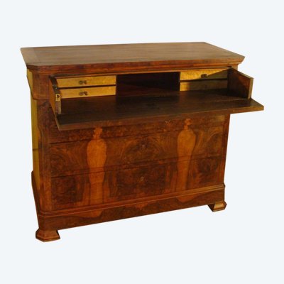 Cassettiera in noce d'epoca Luigi Filippo
