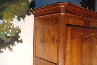 Piccolo piatto Bonnetiere Luigi XV in legno di ciliegio