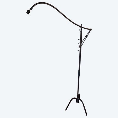 ADNET Jacques (1900-1984) Lampadaire A Crémaillère A Restaurer Circa 1950