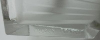 GUERON David & CAZAUX Edouard ( XXth ) Couple De Perruches En Verre Pressé Art Déco Signed