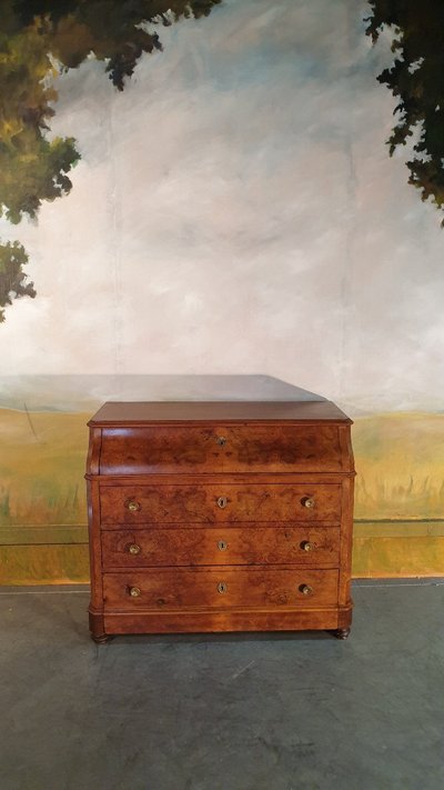 Secretary Chest of Drawers, Louis Philippe Desk Chest of Drawers