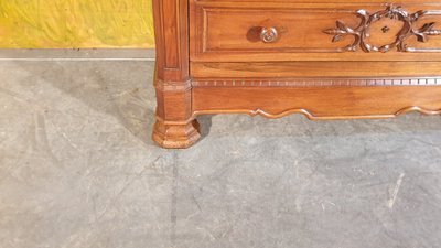 Petite Commode Louis Philippe En Noyer Massif