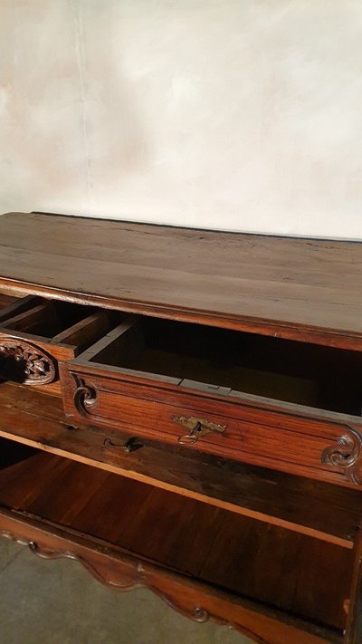 Louis XV Low Sideboard in Oak