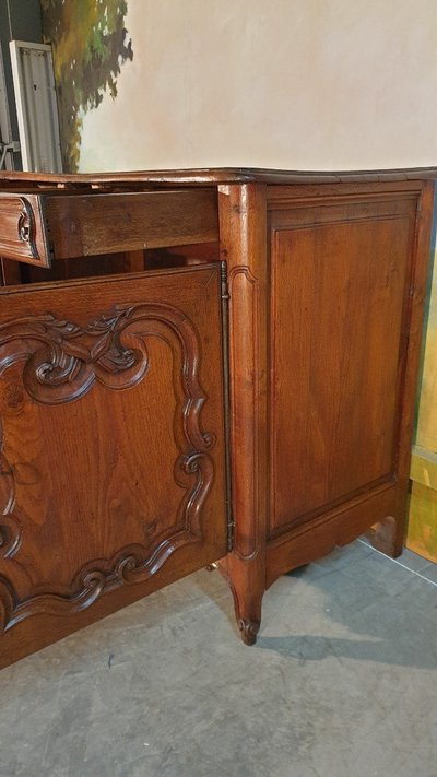 Louis XV Low Sideboard in Oak