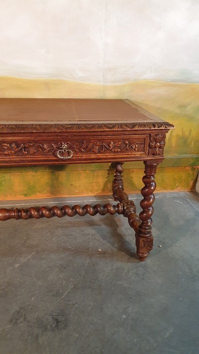 Bureau Style Louis XIII En Chêne