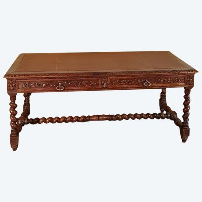 Bureau Style Louis XIII En Chêne
