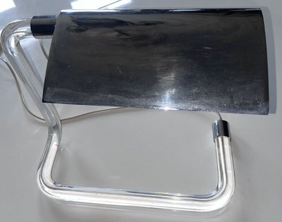 KNOLL éditeur Et HAMBURGER Peter Lampada da tavolo di design in plexiglas e metallo cromato