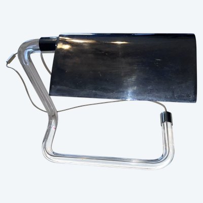KNOLL éditeur Et HAMBURGER Peter Lampada da tavolo di design in plexiglas e metallo cromato