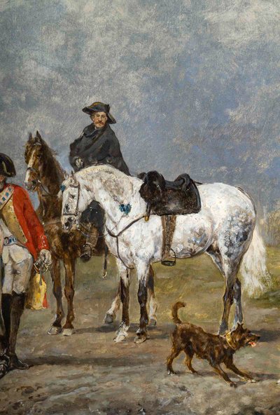 John Lewis Brown (1829-1890) Die Grisette, die Vivandière und die Reiter Öl auf Holz um 1856