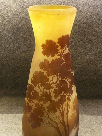 Vaso Art Nouveau con firma a stella di Emile Gallé, fine 1904 - 1908