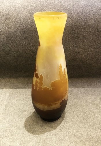 Vaso Art Nouveau con firma a stella di Emile Gallé, fine 1904 - 1908