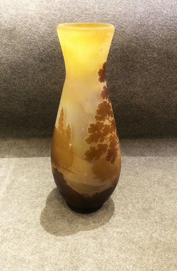 Vaso Art Nouveau con firma a stella di Emile Gallé, fine 1904 - 1908
