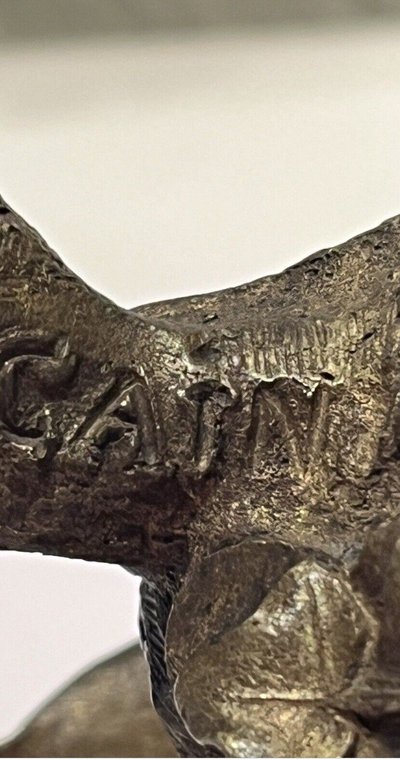 CAIN Auguste (1821-1894) Groupe En Bronze Doré " Combat d'Oiseaux" Signé