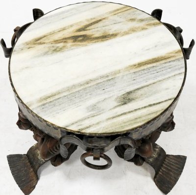 Jean-maurice ROTSCHILD (1902-1999) Circular Top Coffee Table In Marble
