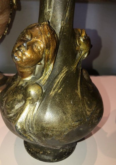 SIBEUD Hélène (1900) Important Pair Of Vases Signed 2 Faces (rare) Art Nouveau