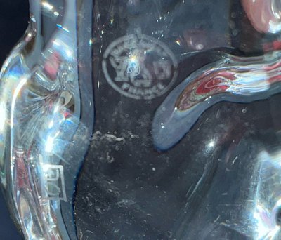 BACCARAT & LOET Stylised Crystal Giraffe Signed And Stamped Signed