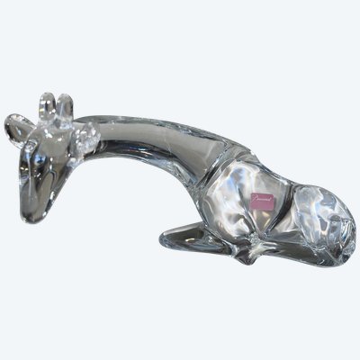 BACCARAT & LOET Stylised Crystal Giraffe Signed And Stamped Signed
