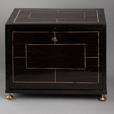 Small Travel Cabinet in Rosewood Veneer, 17th Century