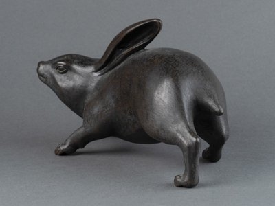 Bronzo, Leprotto adorabile, Giappone, Edo, Meiji, Arte asiatica