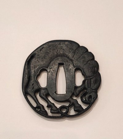 Iron Tsuba Kawari gata Representing A Horse. Weapons, Saber. Edo Japan