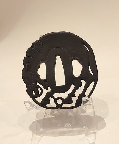Iron Tsuba Kawari gata Representing A Horse. Weapons, Saber. Edo Japan