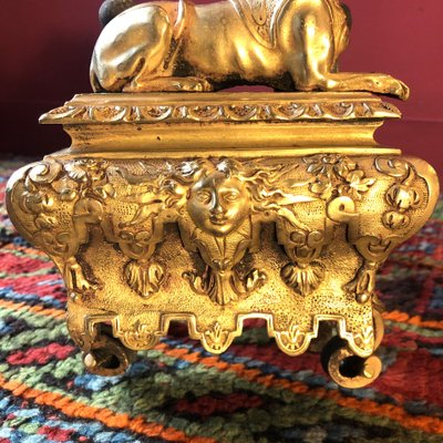 Pair Of Sphinx Andirons, Regency period