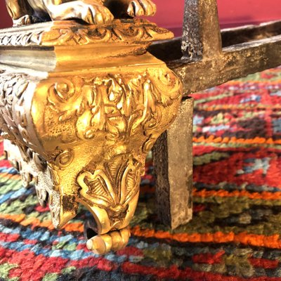 Pair Of Sphinx Andirons, Regency period