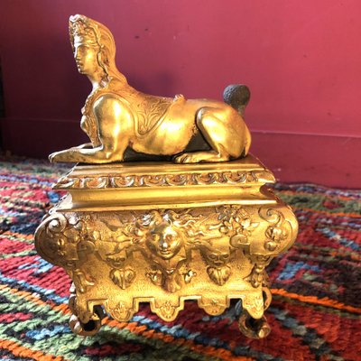 Pair Of Sphinx Andirons, Regency period