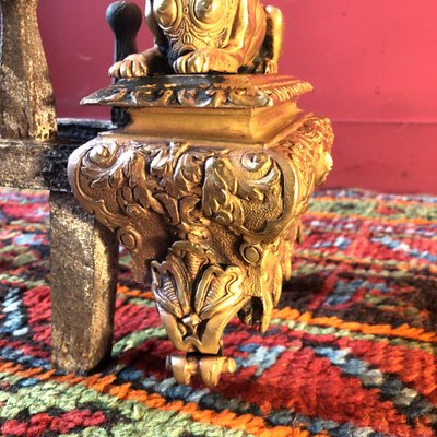 Pair Of Sphinx Andirons, Regency period