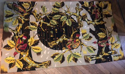 Jean Claude BISSERY (xxe). Vögel Im Herbst. Wandteppich Signiert. 106 X 178