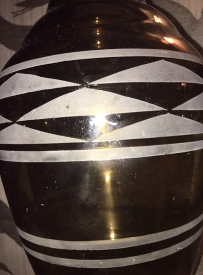 DAUM NANCY Important Art Deco Vase Signed Height 38 cm Signed