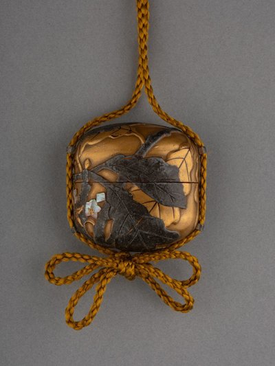 Inro - Rare Small Model In Gold Lacquer Urushi, Koetsu, Rimpa, Kôrin. Japan Edo