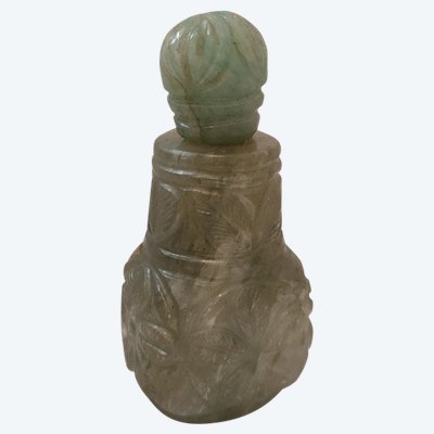 Flacon Tabatière Jade. Inde Flacon à Parfum Sculpté