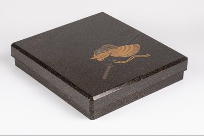 Suzuribako - Kabuto Et Daims Japon Edo 18e Siècle