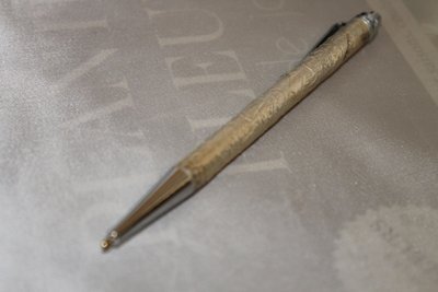 Waterman gold-plated ballpoint pens in box and Globus Judaica silver pen, 20th c.