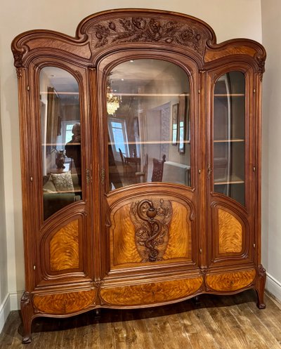 Bibliothèque / Vitrine Art Nouveau 