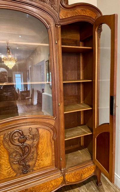 Bibliothèque / Vitrine Art Nouveau 