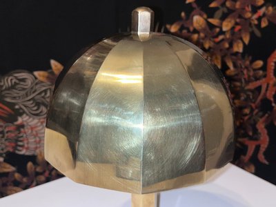 MORAND Paris   Grande Lampe De Bureau  Doré Moderniste à Cache-ampoule Hémisphérique Orientable