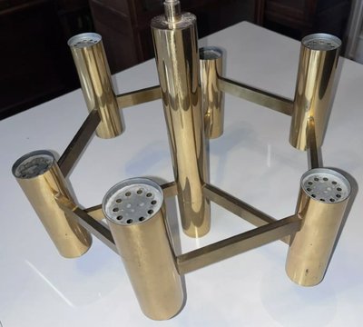 Vintage chandelier by Gaetano SCIOLARI for Boulanger in Belgium