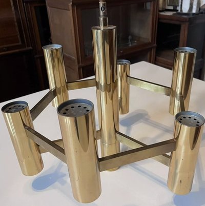 Vintage chandelier by Gaetano SCIOLARI for Boulanger in Belgium