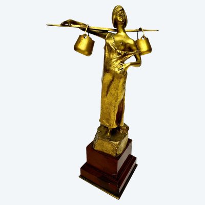 A. Moncel bronze Water carrier