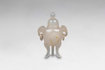 Miniature Agate Covered Perfume Burner. China