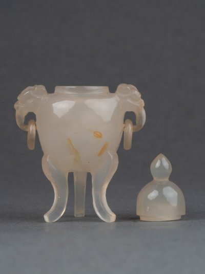 Miniature Agate Covered Perfume Burner. China