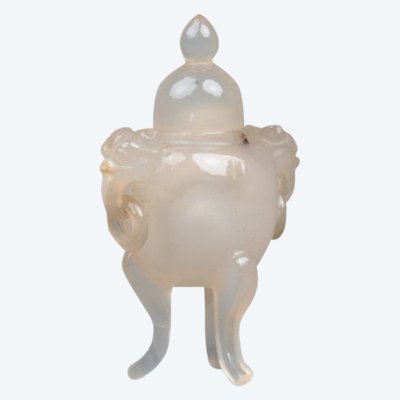 Miniature Agate Covered Perfume Burner. China