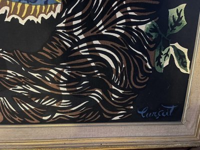 Jean LURCAT (1892-1966) Fonds Marins.   Stampa su tessuto che ha conservato i suoi splendidi colori